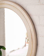 Load image into Gallery viewer, 80s mauve and gold round mirror
