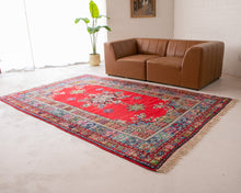 Load image into Gallery viewer, Cherry Red Vivid Robust Vintage Rug
