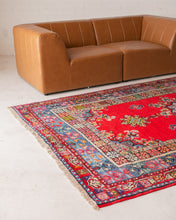 Load image into Gallery viewer, Cherry Red Vivid Robust Vintage Rug
