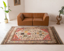 Load image into Gallery viewer, Olive Green Accents Vintage Rug
