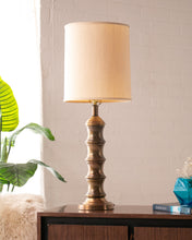 Load image into Gallery viewer, Faux Brass Bamboo Lamp
