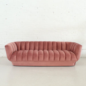 Melody Pleated Sofa in Dusty Rose