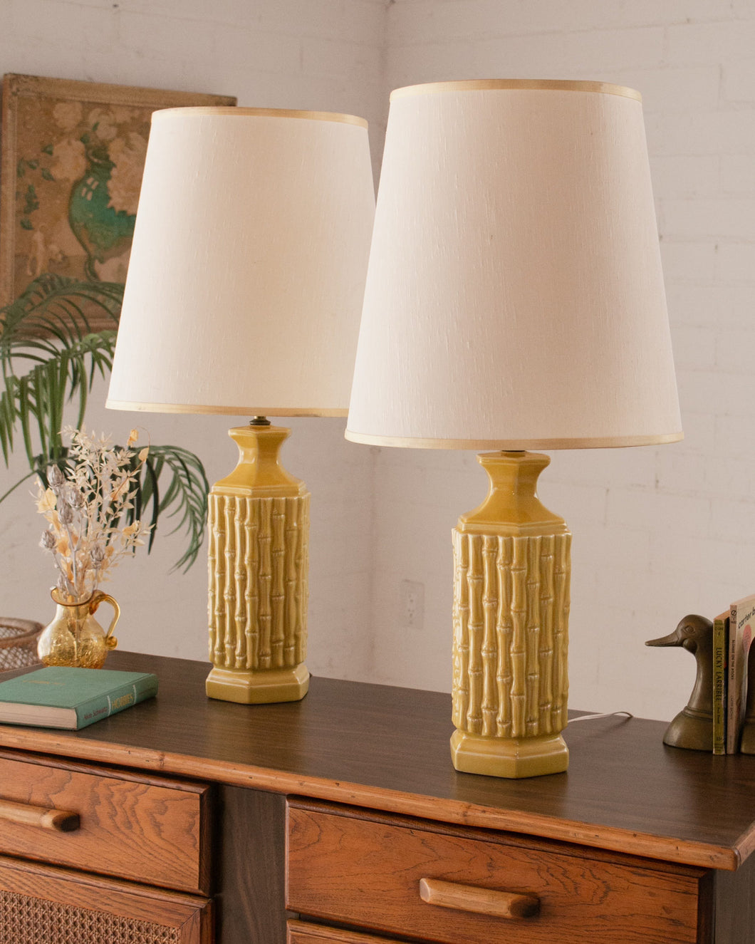 Yellow Bamboo Regency Table Lamp