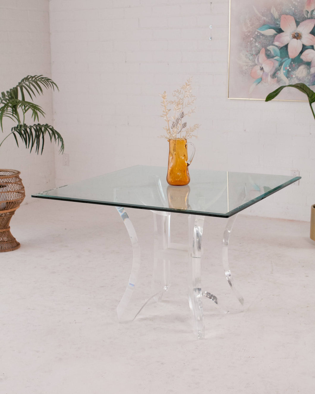 Lucite Charles Hollis Jones style Dining Table