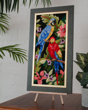 Load image into Gallery viewer, Parrots Vintage Embroidered Art
