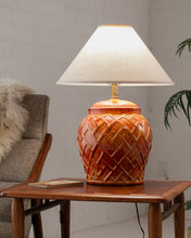 Load image into Gallery viewer, Ceramic Basket Weave Table Lamp
