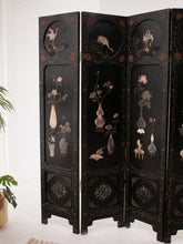 Load image into Gallery viewer, Large Heavy Decorated Japanese lacquer room divider screen
