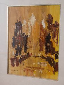 Listed Artist Mid Century Abstract Painting