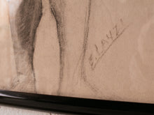 Load image into Gallery viewer, Charcoal Study of a Bearded Man By Emilio Lanz

