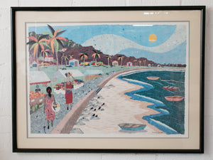 Beachside Market, Painting Framed