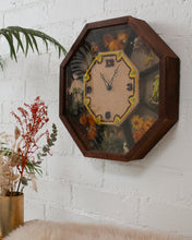 Load image into Gallery viewer, Boho 1970’s Dried Flower Clock
