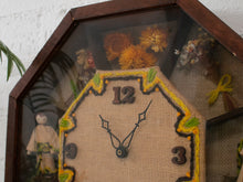 Load image into Gallery viewer, Boho 1970’s Dried Flower Clock
