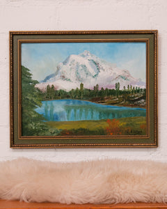 Original painting of Snowy Mountain Landscape
