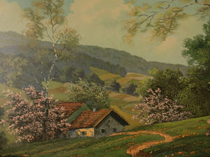 Vintage print of Landscape by Paul Kujal