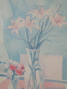 Lily Bouquet Still Life in WaterColor