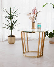 Load image into Gallery viewer, Brass Round Milo Baughman End Table
