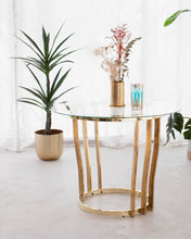 Load image into Gallery viewer, Brass Round Milo Baughman End Table
