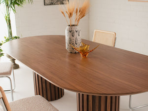 Dalia Oval Walnut Table