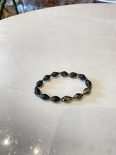 Load image into Gallery viewer, Black and  Gold Beaded Bracelet
