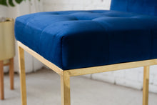 Load image into Gallery viewer, Ella Counter Stool in Blue Velvet
