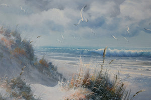 Seagulls in the Sky Oil Painting