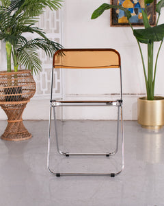Amber Acrylic Chairs Set