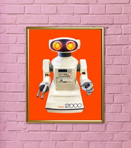 Robot Pop Art On Canvas