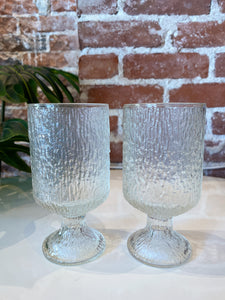 Vintage “Crystal Ice” Glasses - Set of 2