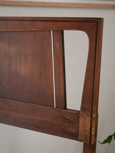 Walnut twin Headboard w/ brass details