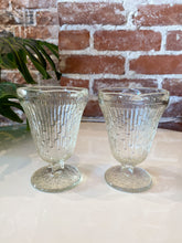 Load image into Gallery viewer, Pair of Jeannette Finlandia Tree Bark Dessert Glasses
