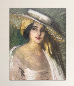 Lady With Hat Portrait