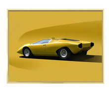 Load image into Gallery viewer, Lamborghini Countach by Sour Candy, Print on Canvas Framed
