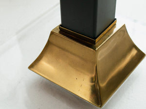 Brass Lucite Torchiere Floor Lamp