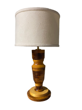 Load image into Gallery viewer, Tri Wood Handcrafted Lamp
