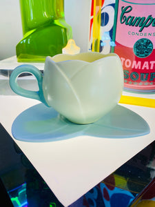 Tulip shaped Mug and Saucer