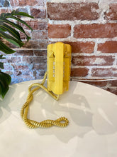 Load image into Gallery viewer, Vintage Wall Mounted Yellow Phone
