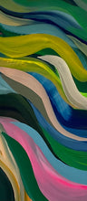Load image into Gallery viewer, Colorful Waves Acrylic on Paper Framed
