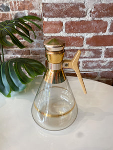 Vintage Large Coffee Carafe with Tan Handle