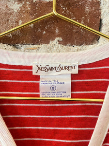Vintage Yves Saint Laurent Knit Wrap Shirt (S)