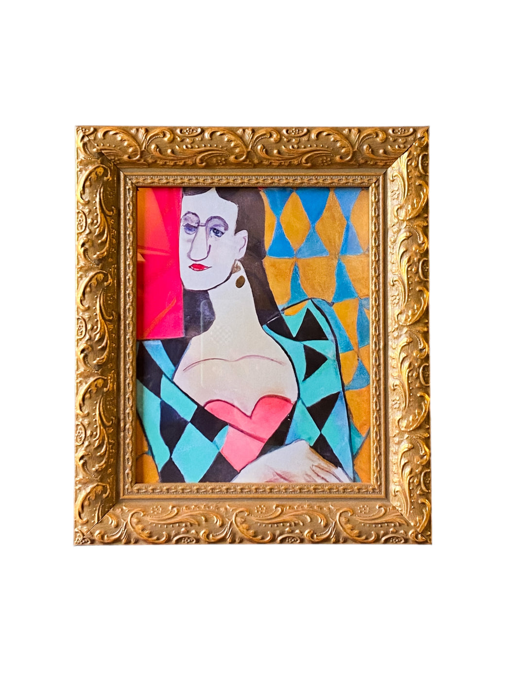 Picasso’s Resting Face Portrait in Gold Frame