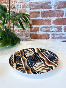 Vintage Plate with Earth Tones