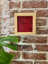 Load image into Gallery viewer, Vintage Small Abstract Painting in Red
