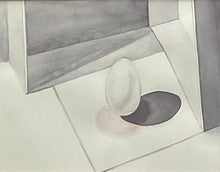 Load image into Gallery viewer, Still Life of an Egg, Watercolor Framed
