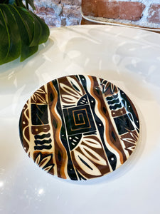 Vintage Plate with Earth Tones