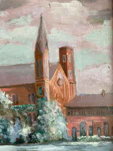 Oil Painting of a Church Framed