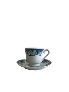 Set of Six Azul plant Tea cup