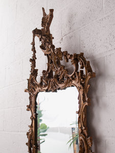 1920s Era Ornately Carved Gilded French Wall Mirror