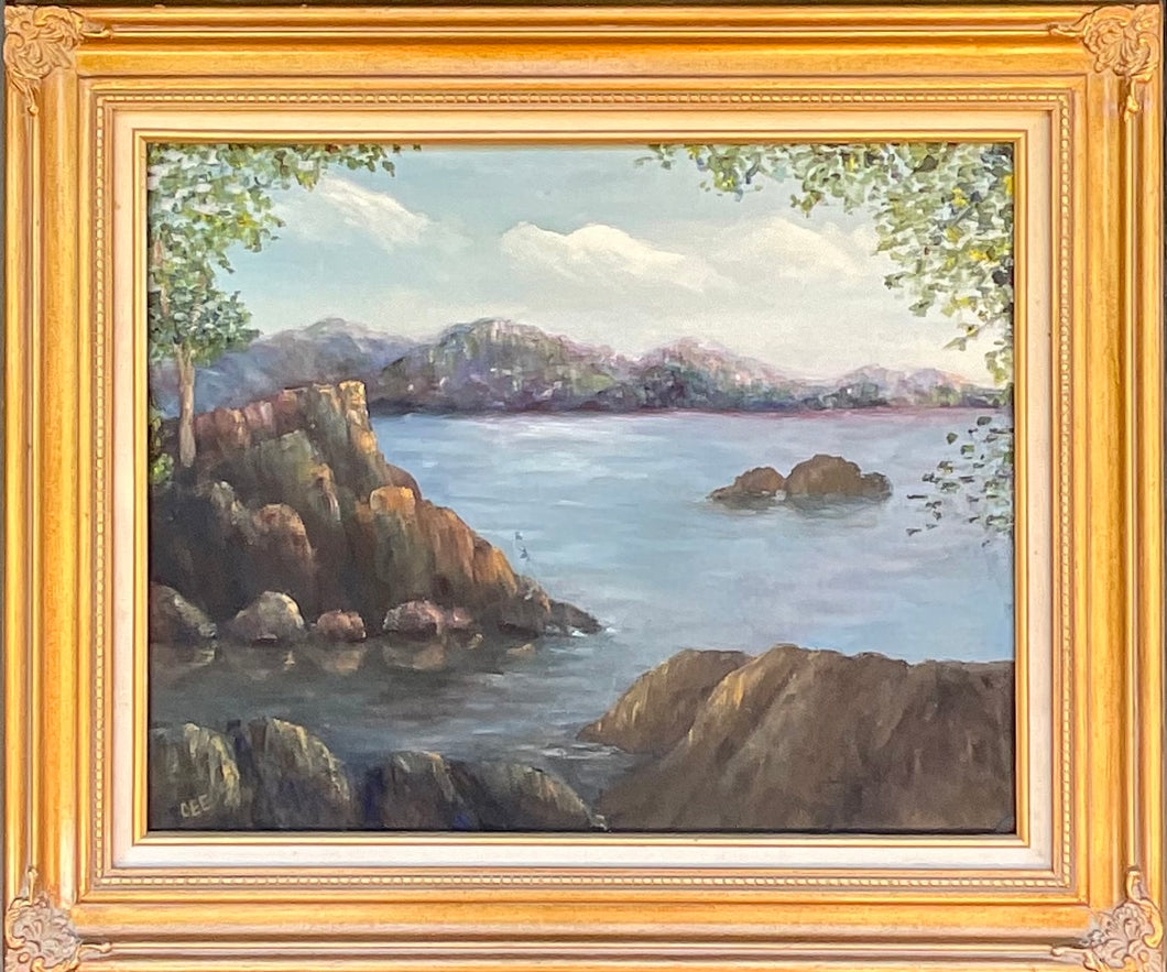 Beautiful Scenic Vintage Oil Painting