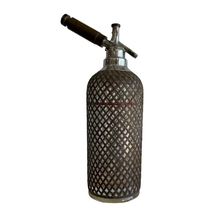 Load image into Gallery viewer, Antique Sparkletts Siphon Bottle / Wire Mesh Soda Siphon Bottle
