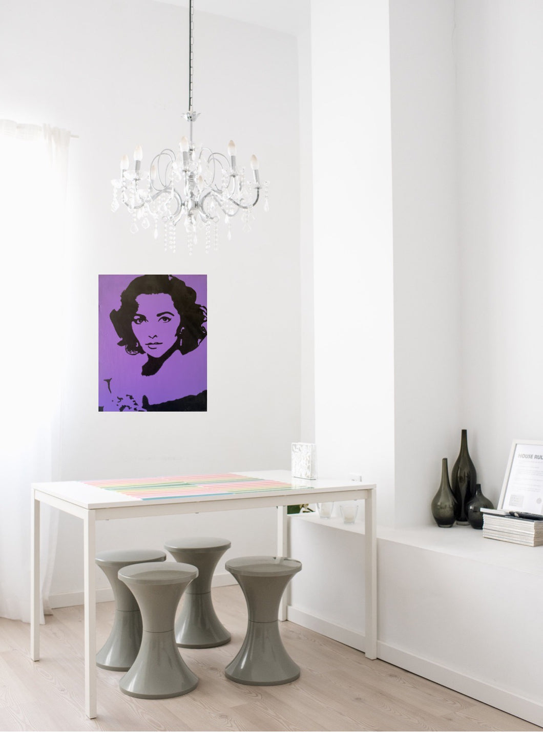 Elizabeth Taylor Pop Art, Print on Canvas